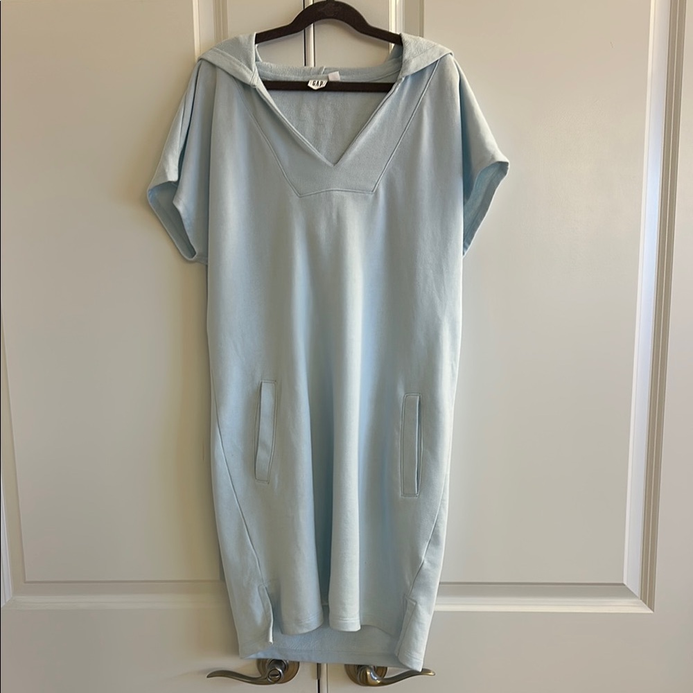 Light Blue Hooded Dress